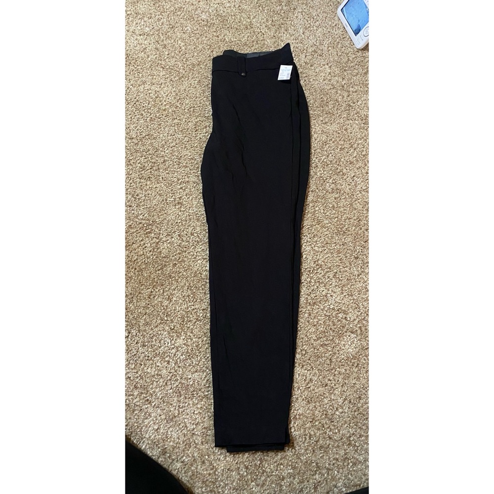 Pull on skinny ankle black pants